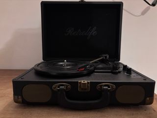 Giradischi Retrolife nero e oro
