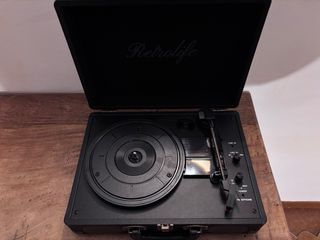 Giradischi Retrolife nero e oro