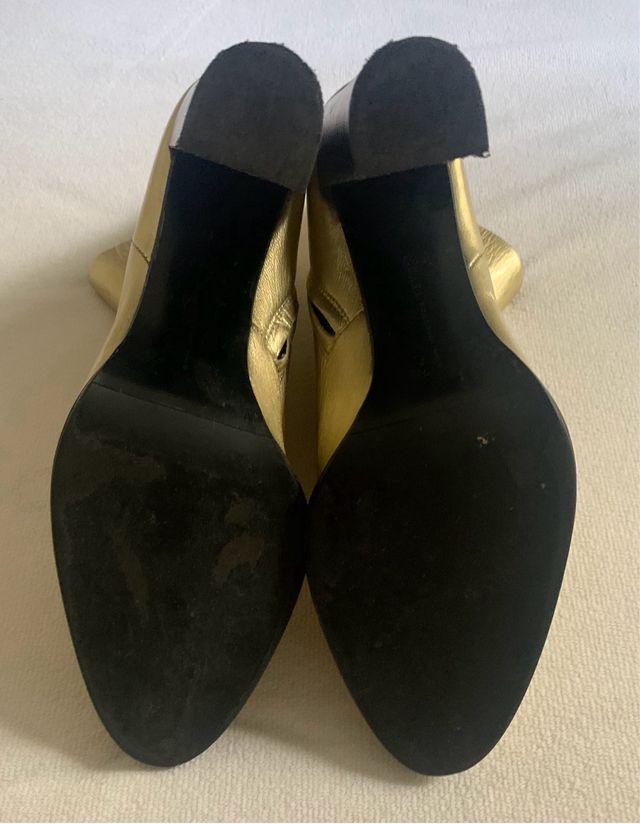 Botines Piel Dorados