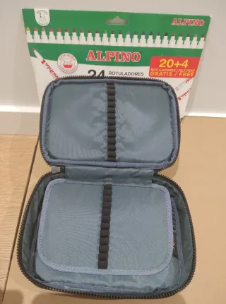 Estuche Kipling Negro con etiquetas