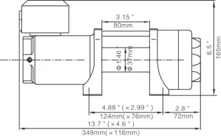 Cabrestante winch 1600kg 12V con mando distancia