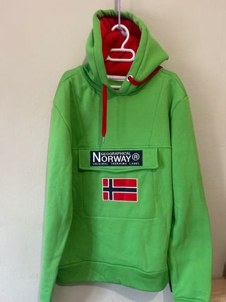 Sudadera Geographical Norway Verde Hombre