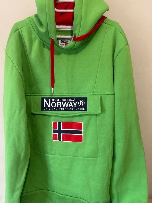 Sudadera Geographical Norway Verde Hombre