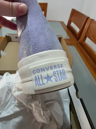 Converse Morado/Plateado Mujer