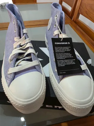 Converse Morado/Plateado Mujer