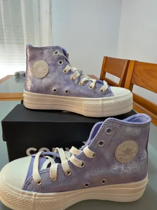 Converse Morado/Plateado Mujer