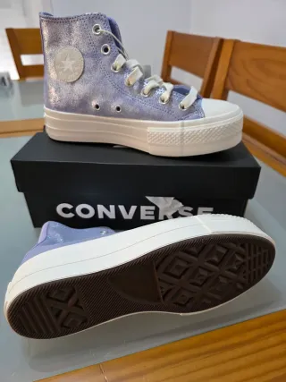 Converse Morado/Plateado Mujer
