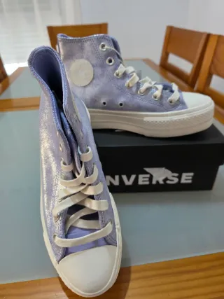 Converse Morado/Plateado Mujer