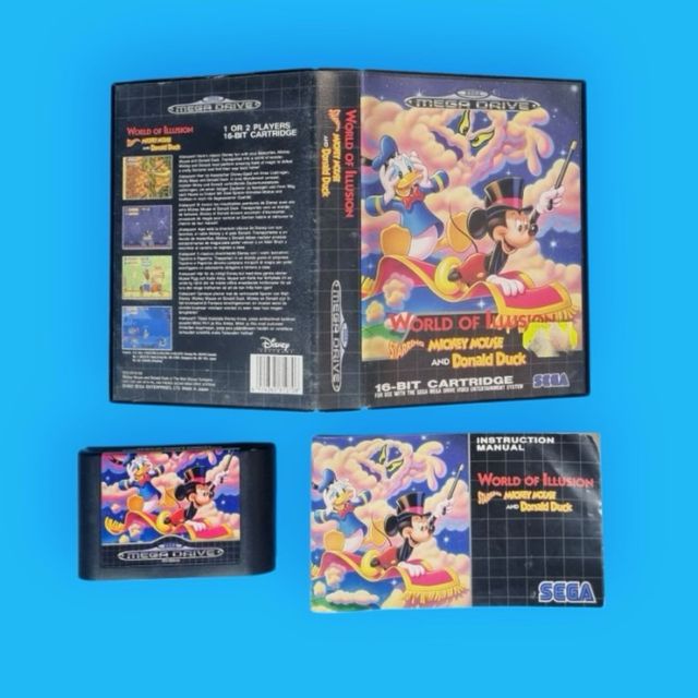 World of Illusion: Mickey Mouse per Mega Drive - Gioco in buono stato