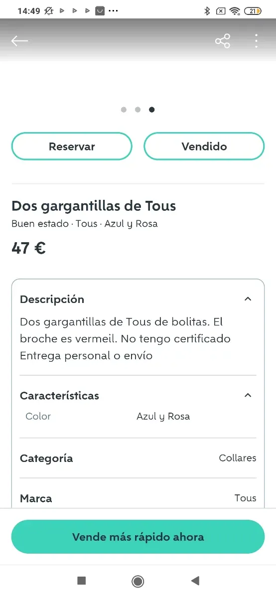 Dos Gargantillas Tous