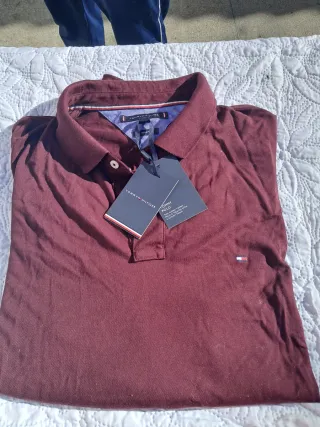Polo Tommy Hilfiger Vino Talla xxl