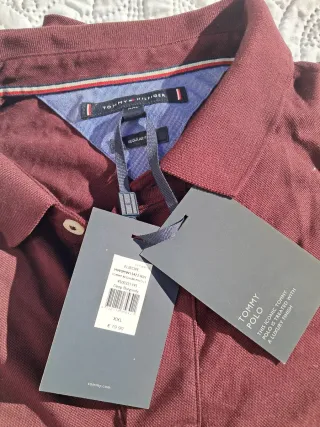 Polo Tommy Hilfiger Vino Talla xxl