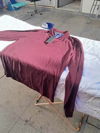Polo Tommy Hilfiger Vino Talla xxl