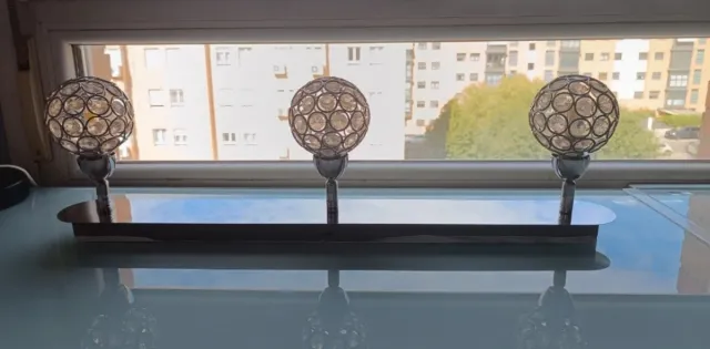 Lámpara con esferas de cristal