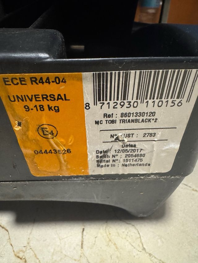 Silla Coche Maxi-Cosi Negra