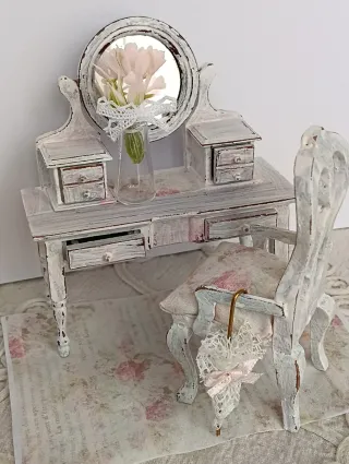 Miniatura toeletta dollhouse