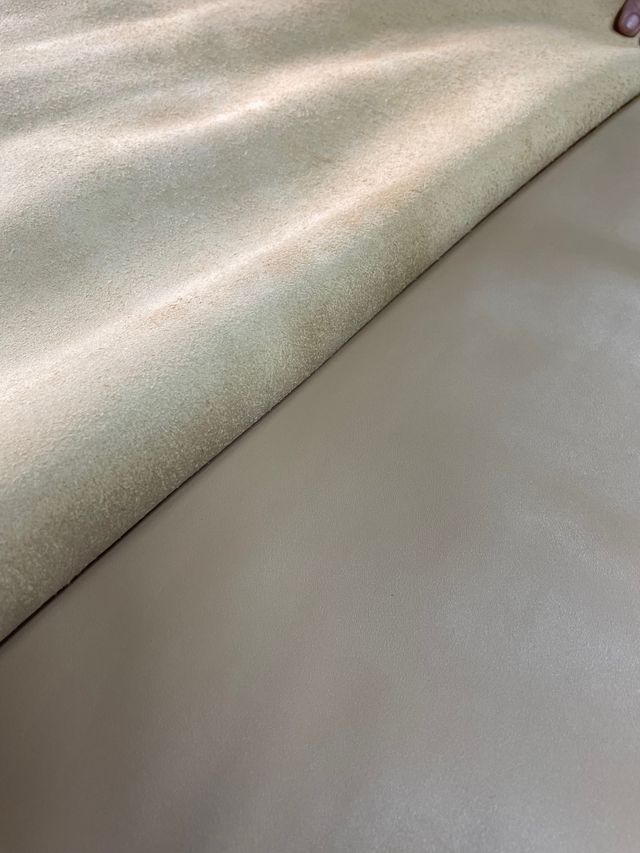 Fogli vera pelle vitello nocciola