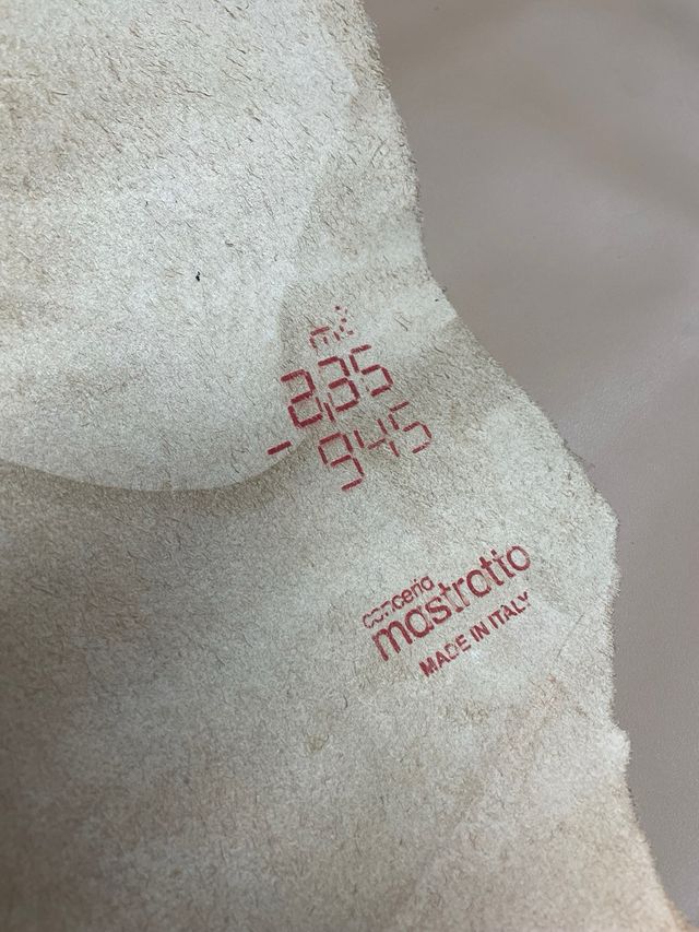 Fogli vera pelle vitello nocciola