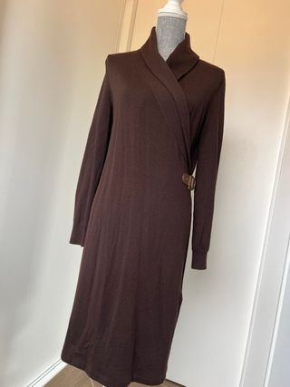 Vestido Ralph Lauren Marrón Lana