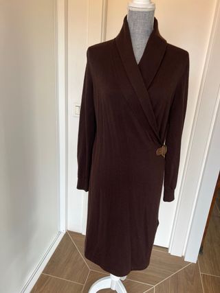 Vestido Ralph Lauren Marrón Lana