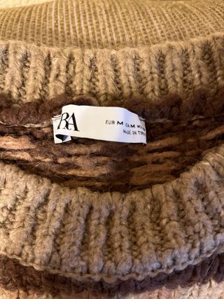 Jersey de punto Fair Isle marrón