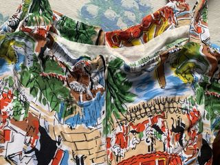 Vestido vintage Raoul Dufy multicolor