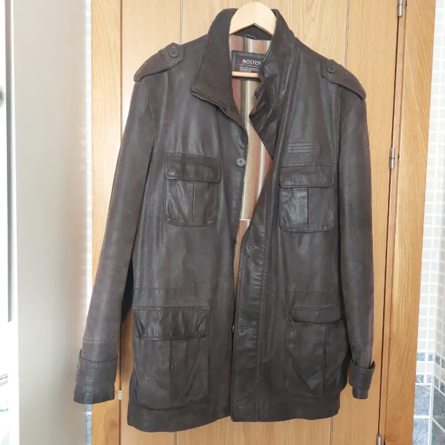 Parka Cuero Marrón Boston