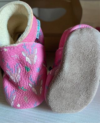 Scarpine in vera pelle 0/6 mesi