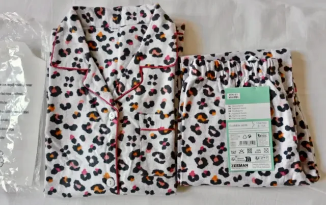 Pijama estampado leopardo talla 12-14 (nuevo)