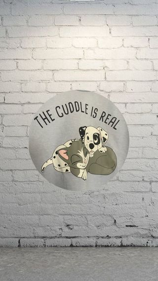 Camisola New Yorker azul com Estampa de Cão e Gato