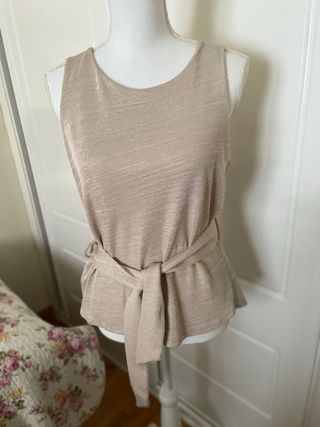 Top Mango XS Beige/Camel Lazo
