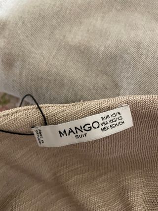 Top Mango XS Beige/Camel Lazo