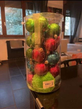 30 Palline Albero Natale Vetro