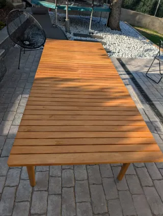 Mesa de jardín extensible madera