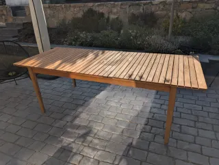Mesa de jardín extensible madera