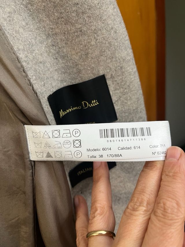 Blazer Massimo Dutti Gris