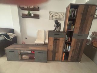 conjunto muebles + estanterías comedor