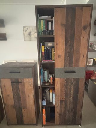 conjunto muebles + estanterías comedor