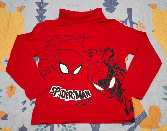 Lote 3 camisetas Spiderman T.5-6 cuello vuelto