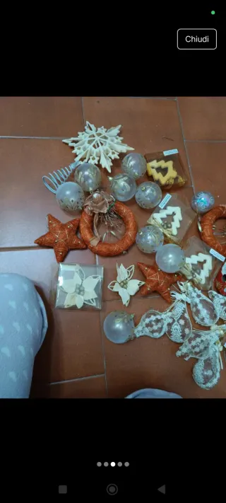 Decorazioni Albero Natale Fiocco Neve Palline