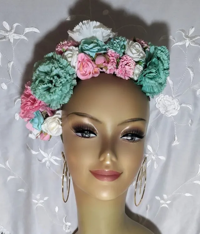 Ramillete Flamenca Artesano Morado y Amarillo