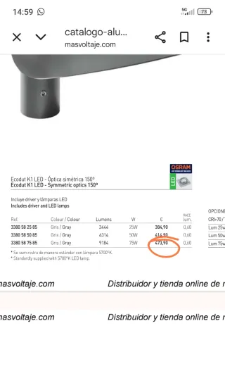 Luminaria Farola Secom