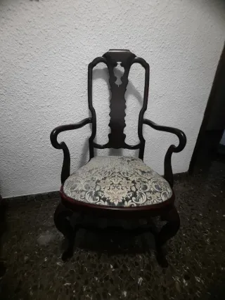 2 Sillas antiguas madera reposabrazos