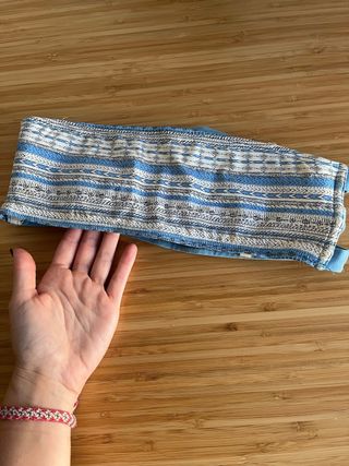 Parte de arriba bikini azul y blanco