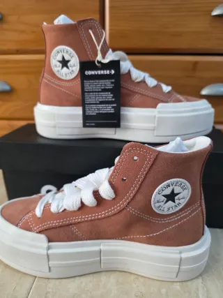 Converse Piel Vuelta Plataforma Mujer