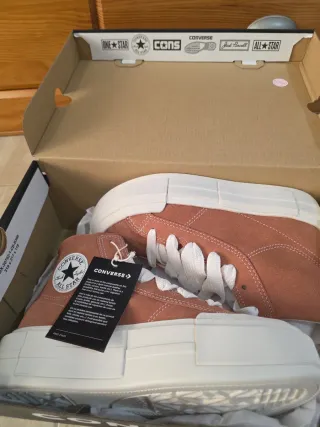 Converse Piel Vuelta Plataforma Mujer