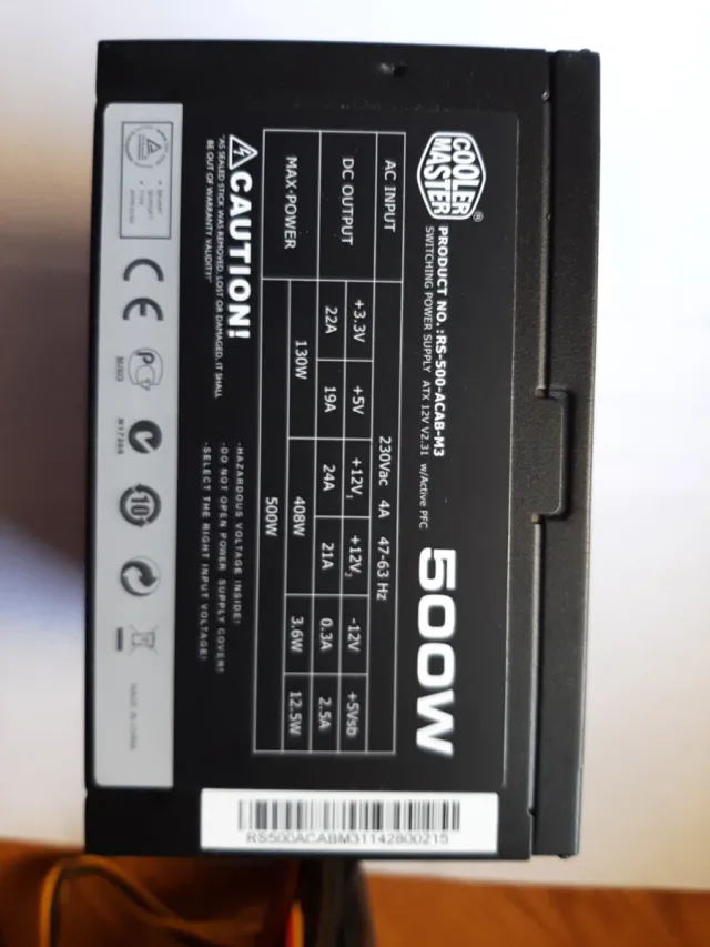 Alimentatore Cooler Master RS-500-ACAB-M3 500W