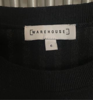 Maglione Warehouse nero con volant taglia XS