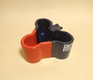 CERMAC Umbertide POSACENERE CERAMICA Blu Arancione