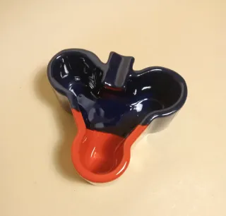 CERMAC Umbertide POSACENERE CERAMICA Blu Arancione